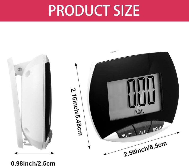 Weewooday Pedometer for Walking Steps and Miles Simple Pedometer Clip on with Large Digital Display Portable LCD Step Counter Bulk Gift for Women Men Adults - Image 2